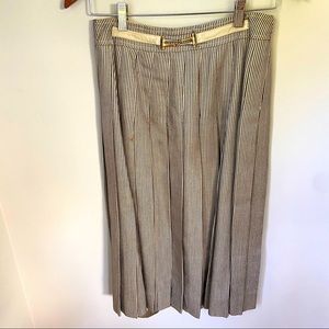 Vintage Celine Paris Striped Silk Skirt